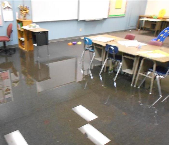 Dalas classroom flooded