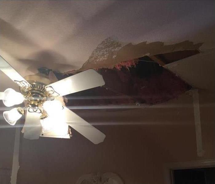 ceiling water damage restoration